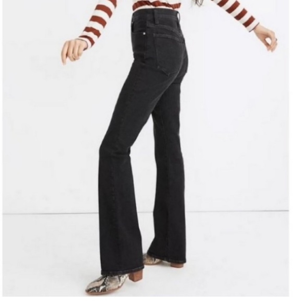 Madewell High Rise Skinny Flare Jeans Black Size 32 High Rise Stretch Boot